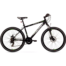 Велосипед горный Romet Rambler 2.0 2015 - 26", рама - 19", черно-зеленый (1526285-19)