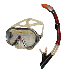 Набір для плавання Dorfin (ZLT) (маска + трубка) червоний ZP-26542-SIL-R