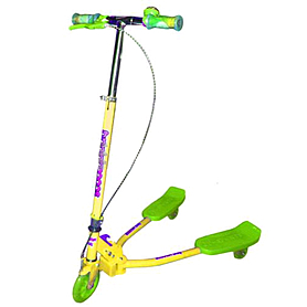 Трайк-самокат трехколесный Scooter Trikke Bug (125 мм) для детей желтый