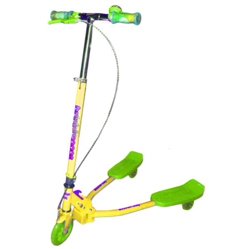 

Трайк-самокат трехколесный Scooter Trikke Bug (125 мм) для детей желтый