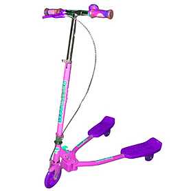 Трайк-самокат трехколесный Scooter Trikke Bug (125 мм) для детей розовый