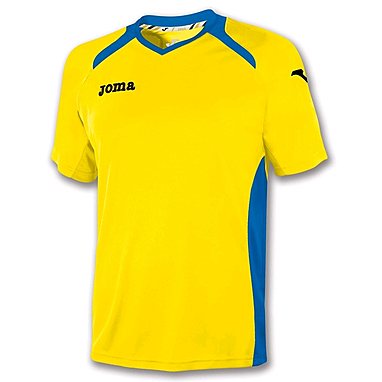 Футболка футбольная Joma Champion II желто-синяя