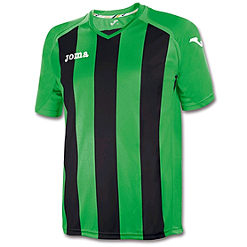 Футболка футбольная Joma Pisa 12 зелено-черная