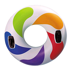 Круг надувной "Цветная капля" Intex 58202 (119 см) с ручками