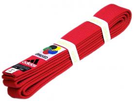 Пояс для кимоно Adidas WKF Approved красный - 280 см