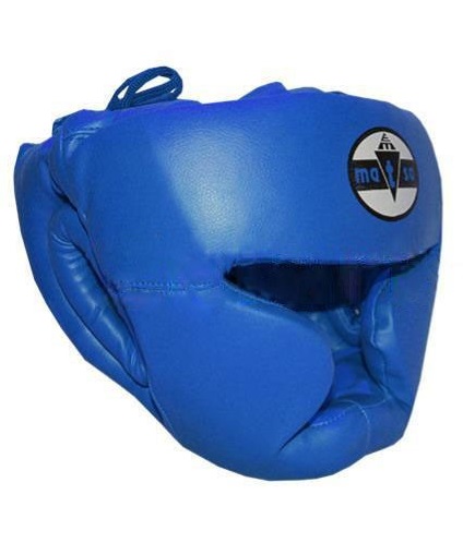 Шлем боксерский с полной защитой MATSA синий