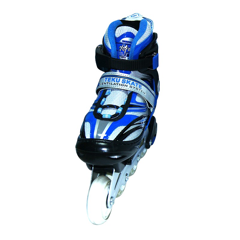 Коньки роликовые раздвижные Teku Skate TK-9337 синие - Фото №2