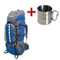 Рюкзак туристический Terra Incognita Mountain 50 сине-серый + подарок