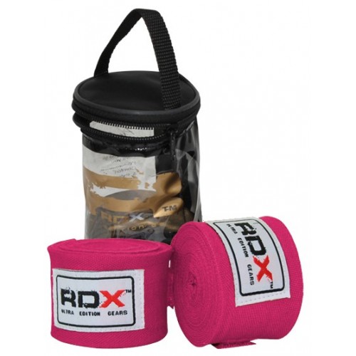 

Бинт боксерский RDX Fibra Pink (4,5 м, 2 шт), Розовый