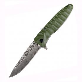 Нож складной Ganzo G620g зеленый с травлением