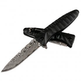 Нож складной Ganzo G620b черный с травлением - Фото №2