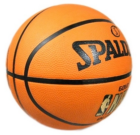 Мяч баскетбольный резиновый Spalding NBA Gold Outdoor 73299Z №7 - Фото №3