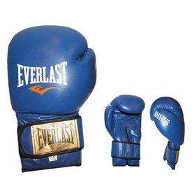 Перчатки боксерские Everlast VL-0106-B кожаные синие