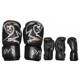 Перчатки боксерские Rival MA-3307-BK кожаные черные