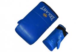 Перчатки снарядные кожаные Combat Budo синие