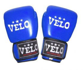 Перчатки боксерские Velo ULI-3046-B кожаные синие