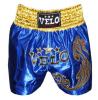 Трусы для тайского бокса VELO ULI-9200-B синие с золотым