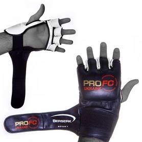 Перчатки для смешанных единоборств 4 oz ProFC black - Фото №3