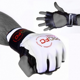 Перчатки для смешанных единоборств 4 oz ProFC white - Фото №3