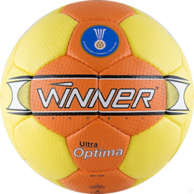 Мяч гандбольный профессиональный Winner Optima IHF Approved оранжевый