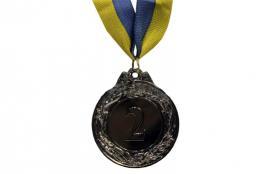 Медаль спортивная 2 место (серебро) 3639-2, 45 мм