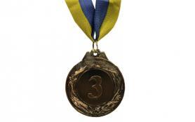 Медаль спортивная 3 место (бронза) 3639-3, 45 мм