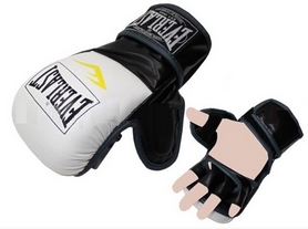 Перчатки для смешанных единоборств MMA Everlast BO-4612-WBK бело-черные