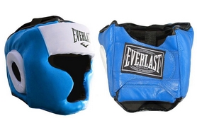 Шлем боксерский с полной защитой Everlast VL-8107-B синий