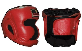 Шлем боксерский с полной защитой ZLT ZB-5007-R красный