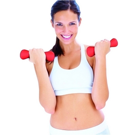 Гантелі для фітнесу неопренові 1 кг Finnlo Fitness Dumbbell червоні - Фото №2