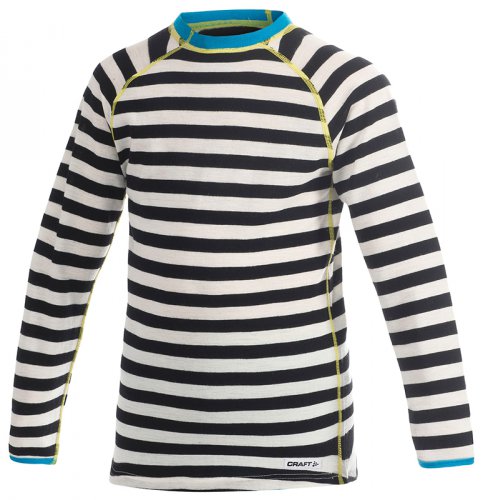 

Термофутболка с длинными рукавами Craft Warm Wool CN J black/white/flame, Черный