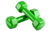Гантель для фитнеса виниловая Pro Supra зеленая, 1,5 кг (ta-0001-1,5-LG)