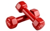 Гантель для фітнесу вінілова Pro Supra червона, 2 кг (TA-0001-2-RМ)