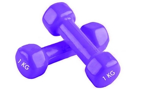 Гантель для фитнеса виниловая Pro Supra, фиолетовая, 1 кг (ta-0001-1-V)