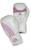 Перчатки боксерские Adidas Box-Fit бело-розовые