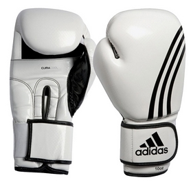 Перчатки боксерские Adidas Box-Fit бело-черные