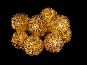 Гирлянда Luca Lighting Золотистые шарики 1,05 м - Фото №2