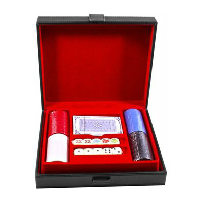 

Набор для игры в покер в кожаном кейсе Duke SG3040, Черный