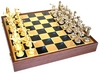 SK17BLU шахи Manopoulos, Дискобол, латунь, у дерев'яному футлярі, сині, 48х48см, 7,6 кг