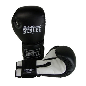 Перчатки боксерские Benlee Madison Deluxe черно-белые