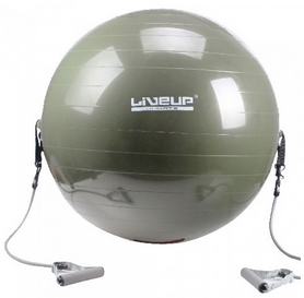 Мяч для фитнеса (фитбол) 65 см Live Up с эпандером