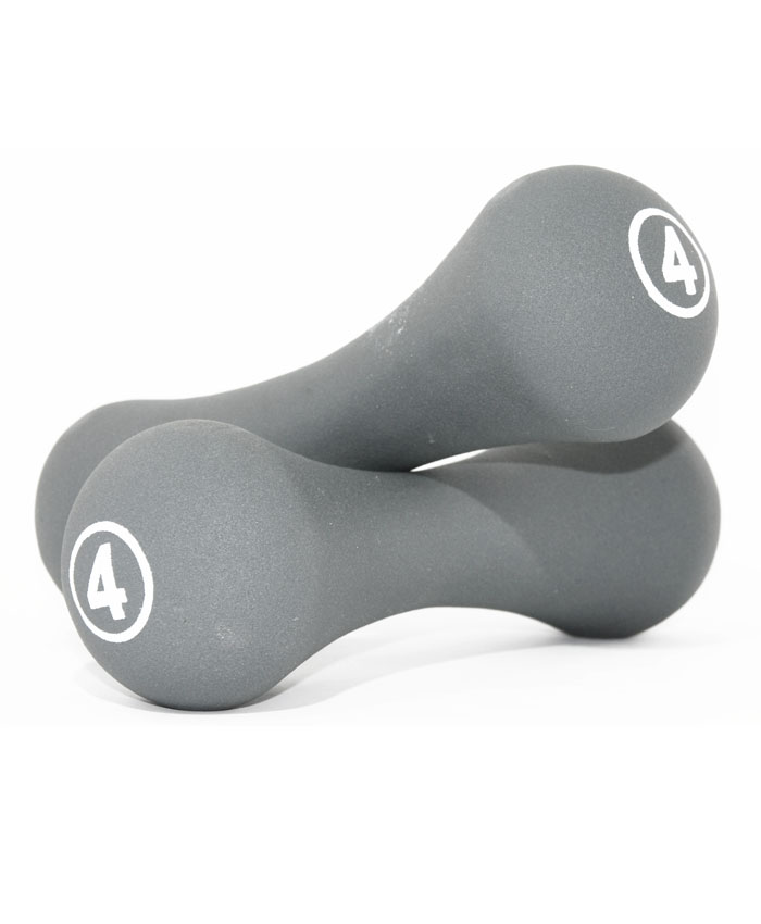 

Гантели для фитнеса неопреновые LiveUp Neoprene dumbbell 4 кг серые, Серый