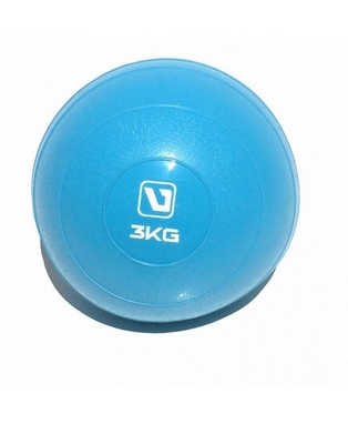 Мяч медицинский (медбол) LiveUp Soft Weight Ball 3 кг синий