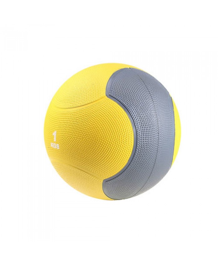 

Мяч медицинский (медбол) LiveUp Medicine Ball 1 кг желто-серый, Желтый
