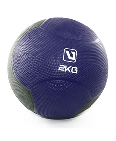 Мяч медицинский (медбол) LiveUp Medicine Ball 2 кг сине-серый