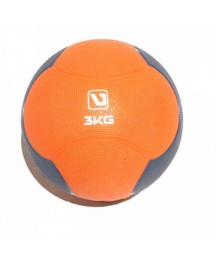 Мяч медицинский (медбол) LiveUp Medicine Ball 3 кг оранжево-серый
