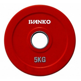 Диск обрезиненный олимпийский 5 кг Ivanko RCP19-5 цветной - 51 мм