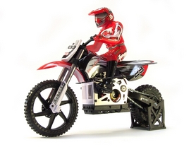 Мотоцикл радиоуправляемый Himoto Burstout MX400r Brushed 1:4 red
