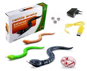 Змея на инфракрасном управлении Rattle snake черная - Фото №3