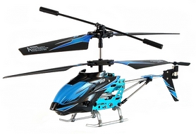 Вертолет на инфракрасном управлении 3-к WL Toys S929 с автопилотом синий - Фото №3